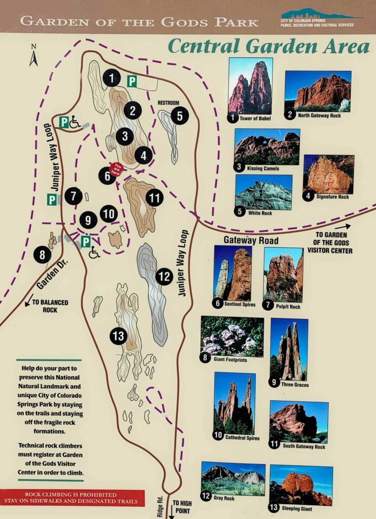 garden of the gods map