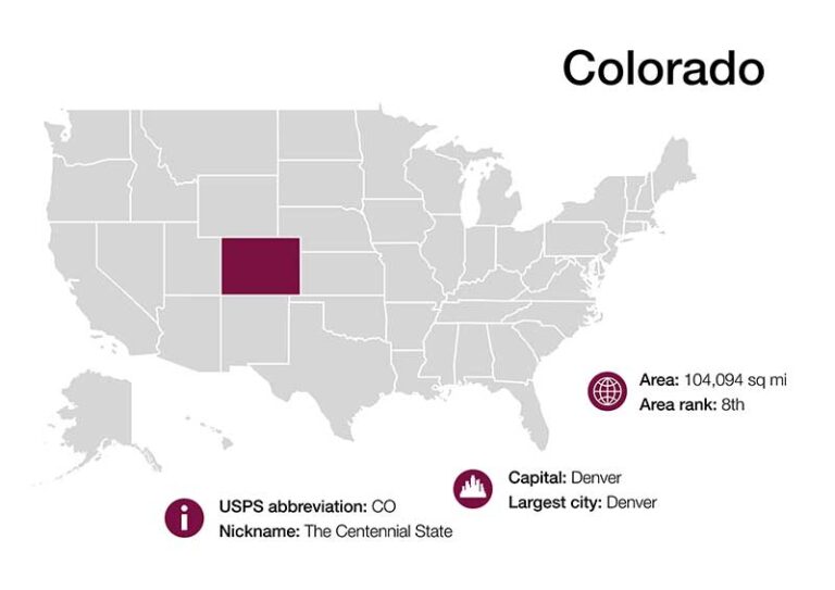 state of colorado map